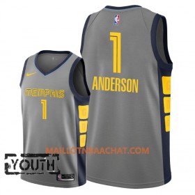 Maillot NBA Memphis Grizzlies Kyle Anderson 1 2018-19 Nike City Edition Gris Swingman - Enfant